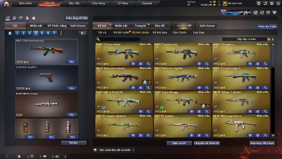 shop acc cf uy tin gia re